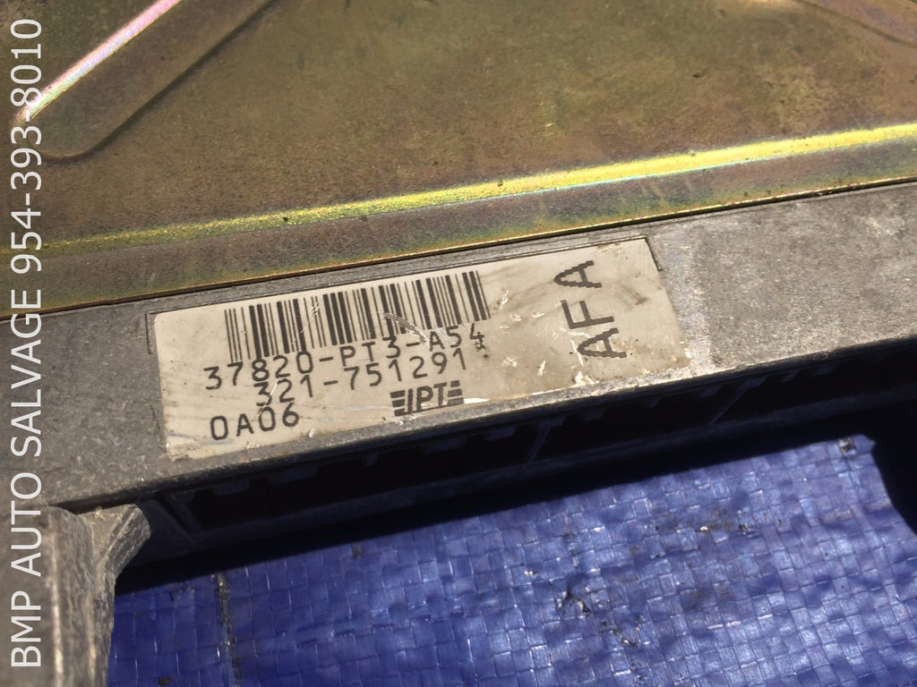 OEM 1990 HONDA ACCORD ECU # 37820 PT3 A54 ENGINE COMPUTER BRAIN ECM #1112 #v51t1