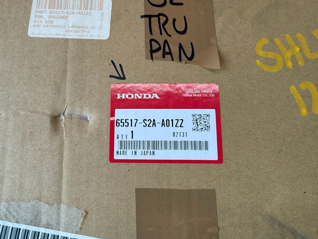 00 09 HONDA S2000   BAGGAGE PAN   NEW IN BOX   PART # 65517 S2A A01ZZ2