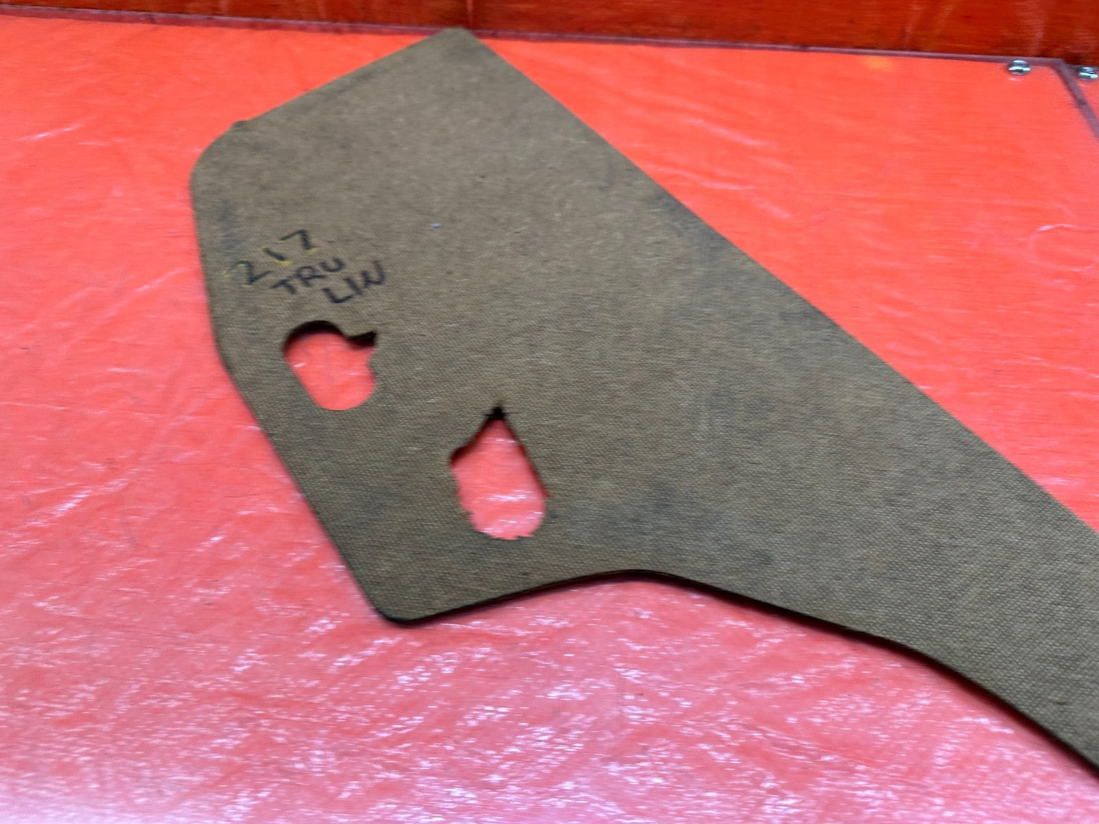 08 15 LANCER EVOLUTION X EVO 10 MR   DRIVER LEFT TRUNK LINER CARDBOARD TRIM #2176