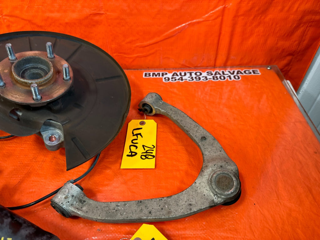 08 15 INFINITI G37 COUPE RWD LEFT FRONT SPINDLE W/ CONTROL ARMS & SHOCK OEM #2322