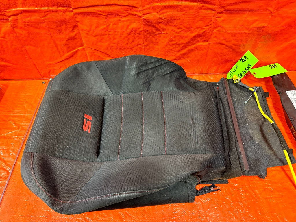 2013 13 HONDA CIVIC SI 2D COUPE DRIVER LEFT FRONT UPPER SEAT COVER SKIN OEM 2694