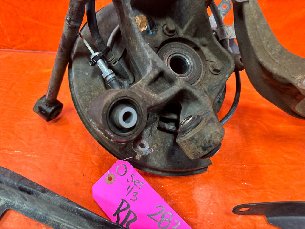 08 14 SUBARU IMPREZA WRX STI RIGHT REAR SPINDLE KNUCKLE WITH 4 CONTROL ARMS OEM20