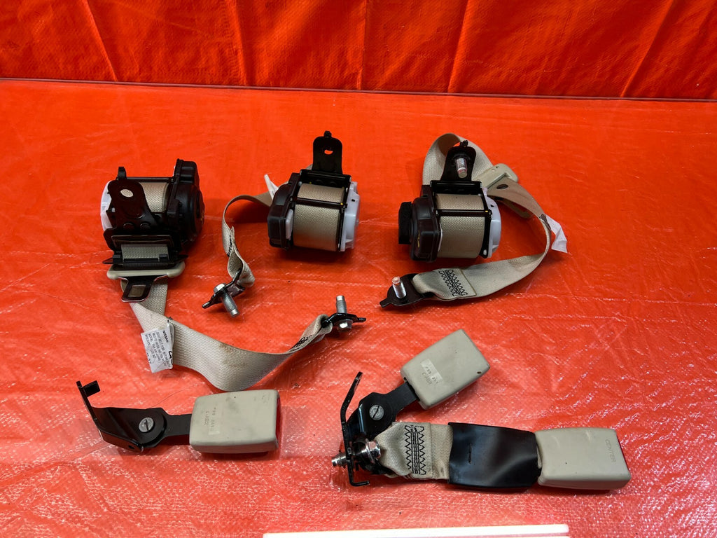 14 17 INFINITI Q50   REAR SEAT BELT SET   LEFT & RIGHT SEAT BELTS   BEIGE   OEM10