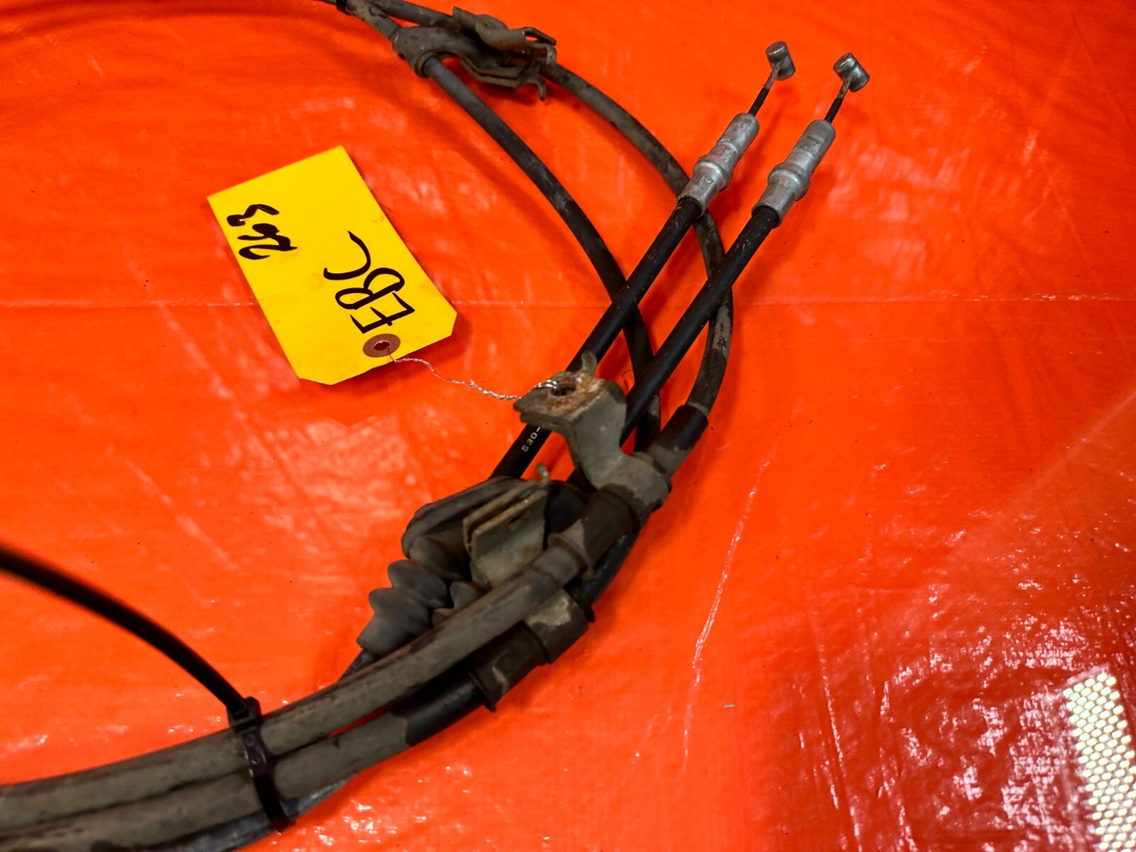 97 01 HONDA PRELUDE EMERGENCY PARKING BRAKE CABLE SET CABLES LEFT RIGHT OEM 2635