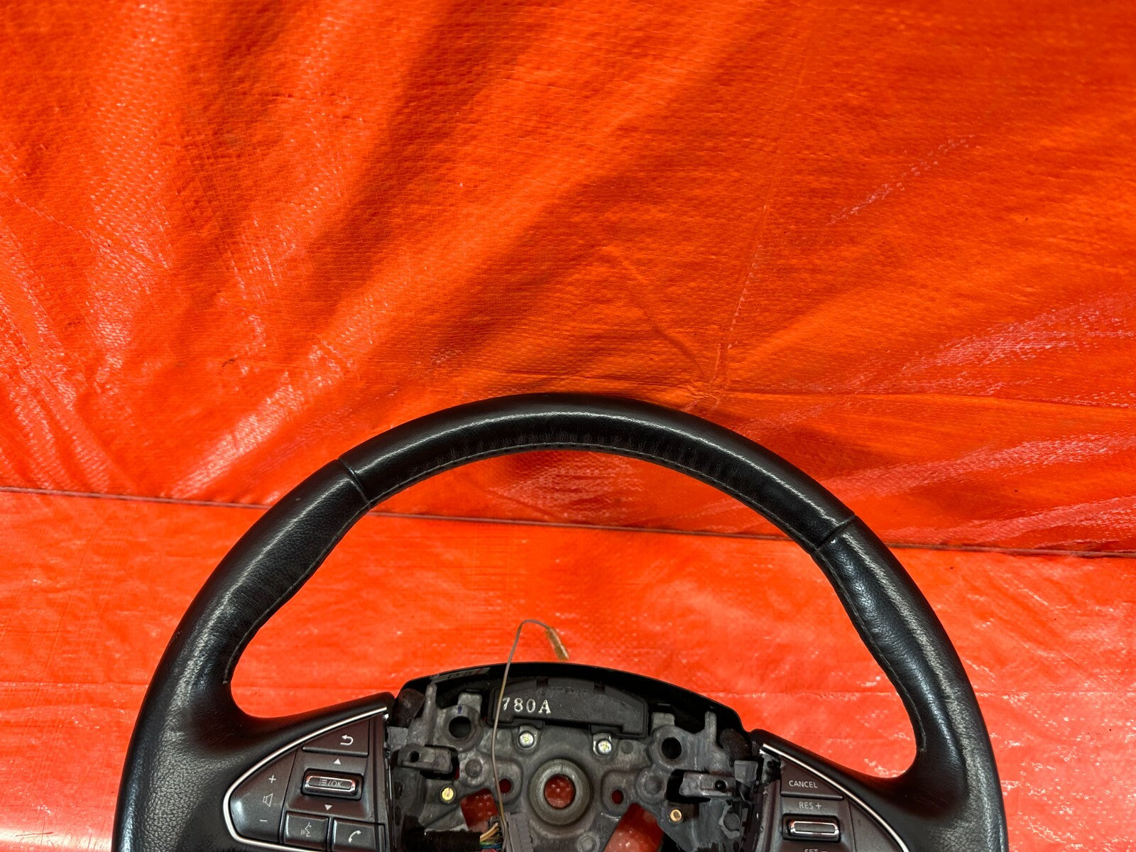 2017 17 INFINITI Q50 RED SPORT 400 RWD   STEERING WHEEL   NON HEATED   OEM #1855