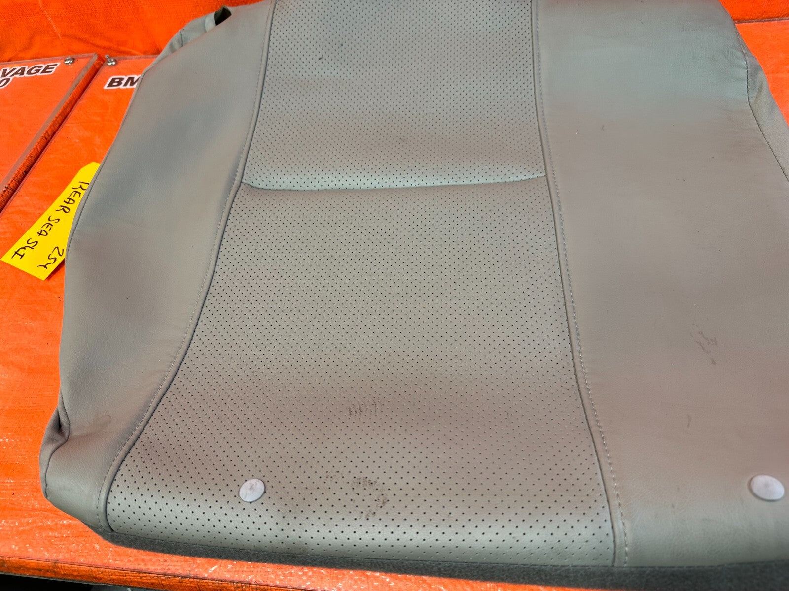 02 04 ACURA RSX GRAY PASSENGER RIGHT REAR UPPER SEAT SKIN LEATHER COVER OEM 2545