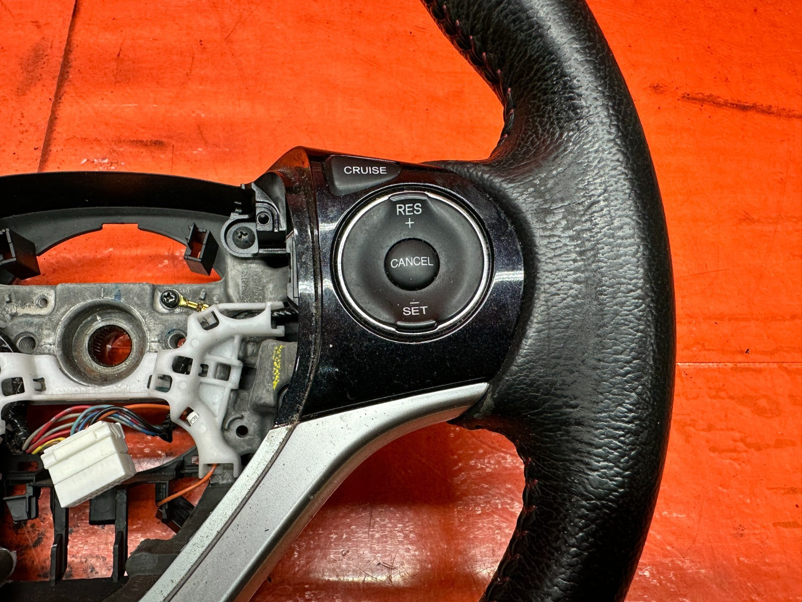 13 15 HONDA CIVIC SI 4D 2.4L LEATHER STEERING WHEEL W/ SWITCHES OEM #3347