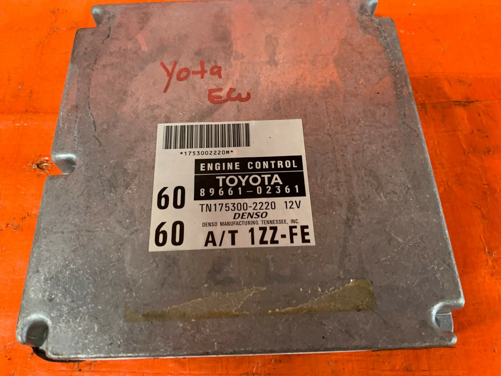 98 99 TOYOTA COROLLA   ENGINE COMPUTER ECU ECM EBX   89661 02361   OEM FACTORY1