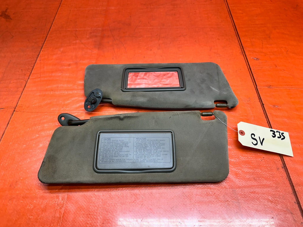 97 01 HONDA PRELUDE 2.2L SUN VISORS SHADES MIRROR LEFT RIGHT PAIR SET OEM #3350