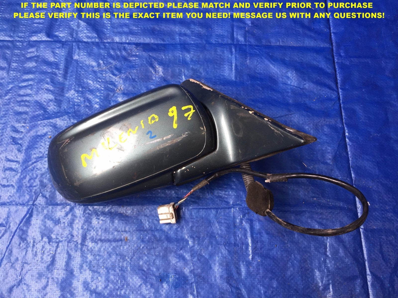 OEM 1997 1998 1999 2000 2001 02 MAZDA MILLENIA PASSENGER RIGHT SIDE VIEW MIRROR0
