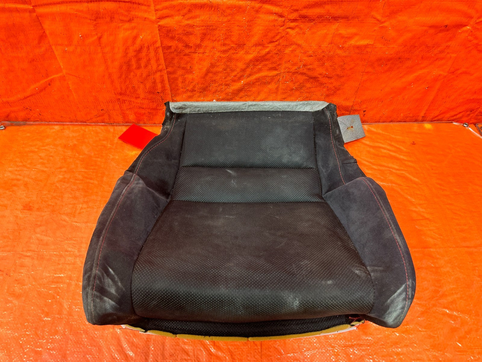 06 11 HONDA CIVIC SI RIGHT FRONT LOWER SEAT SKIN CLOTH FABRIC COVER OEM #3072