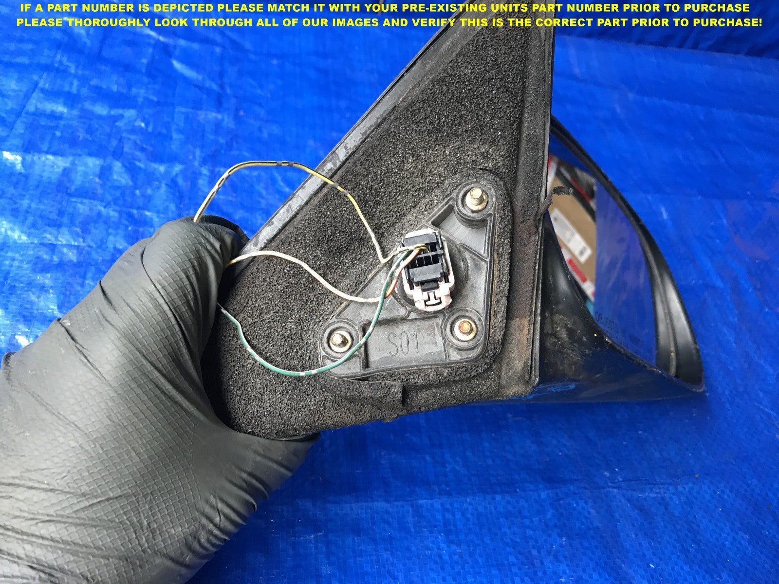 OEM 1996 97 1998 1999 2000 HONDA CIVIC SEDAN PASSENGER RIGHT SIDE VIEW MIRROR __4