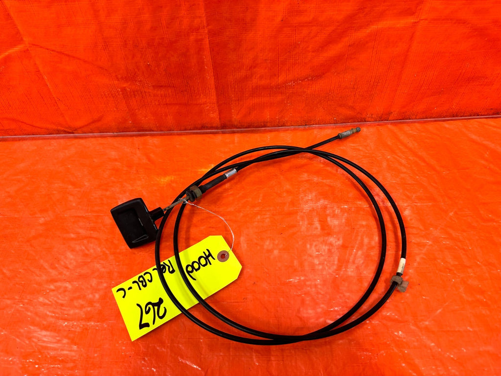 90 97 MAZDA MX 5 MIATA   HOOD RELEASE WIRE CABLE W/ PULL LEVER HANDLE   OEM 26710