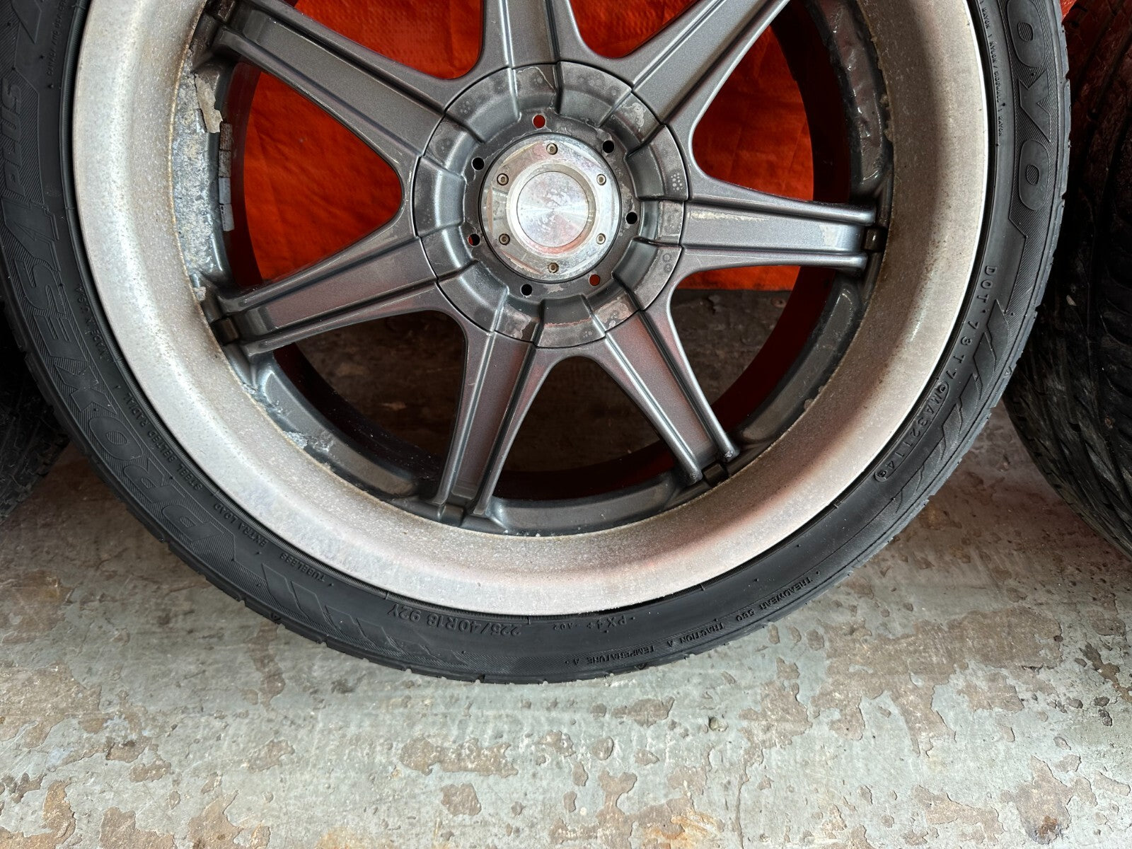 97 01 HONDA PRELUDE   UNKNOWN BRAND   7 SPOKE   18 INCH WHEELS W/ TIRES   #2109