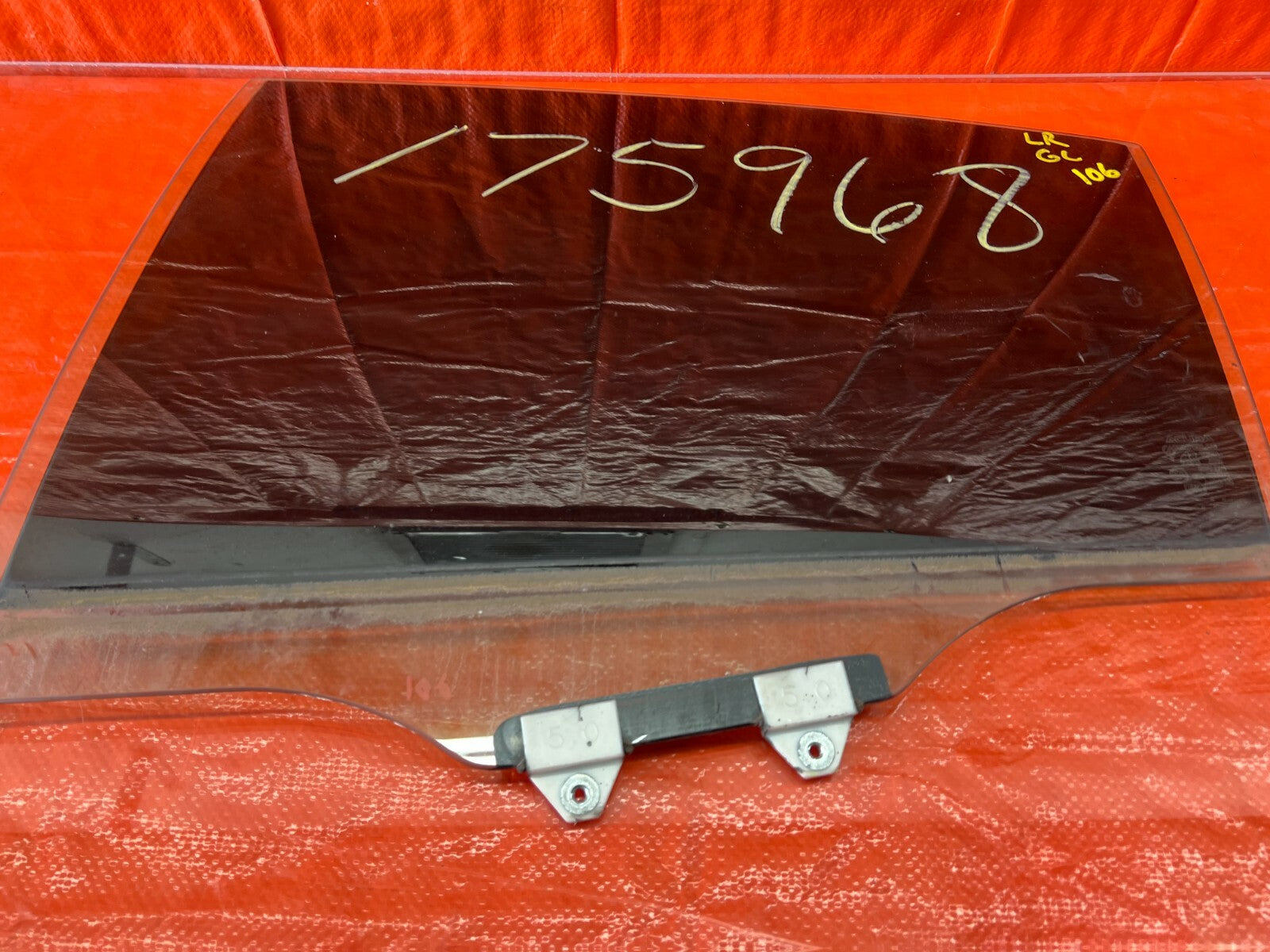 07 08 ACURA TL   DOOR GLASS WINDOW   DRIVER LEFT REAR SIDE   OEM FACTORY #1066