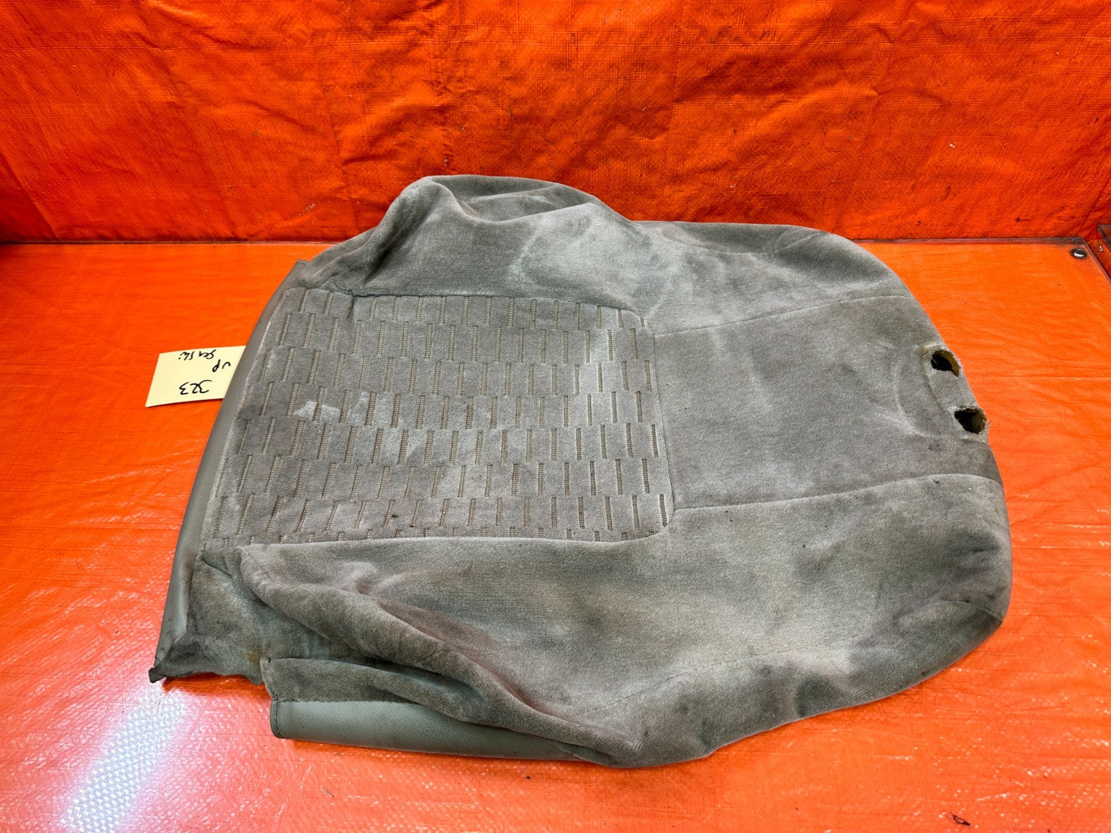 97 01 HONDA PRELUDE DRIVER LEFT FRONT UPPER SEAT SKIN WRAP  TAN OEM 3230