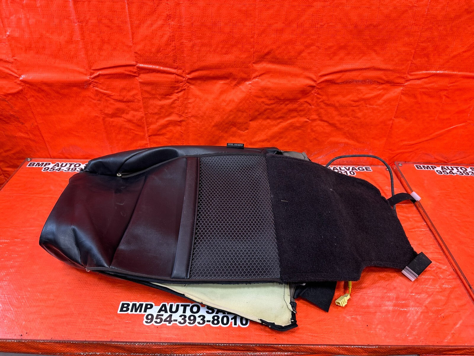 08 09 INFINITI G37 COUPE SPORT PASSENGER RIGHT FRONT UPPER SEAT LEATHER SKIN OEM13