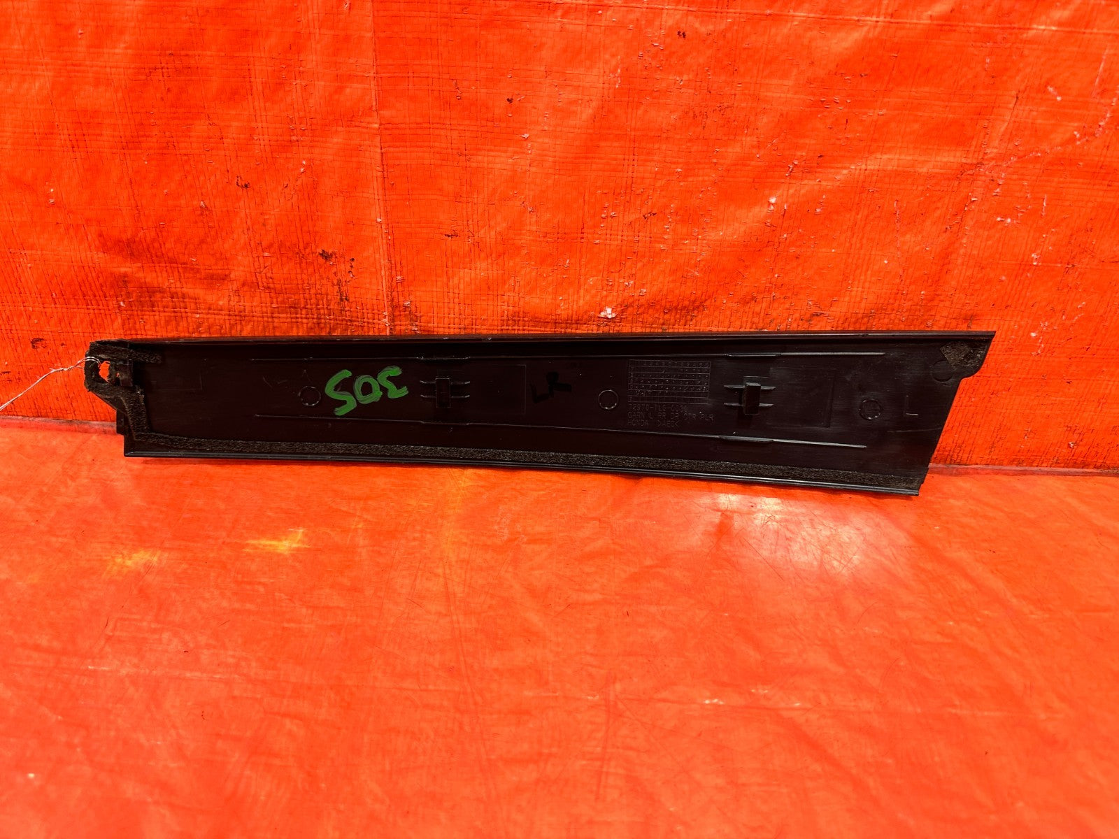 11 14 ACURA TSX   DRIVER LEFT REAR DOOR SASH TRIM MOLDING   OEM #3054