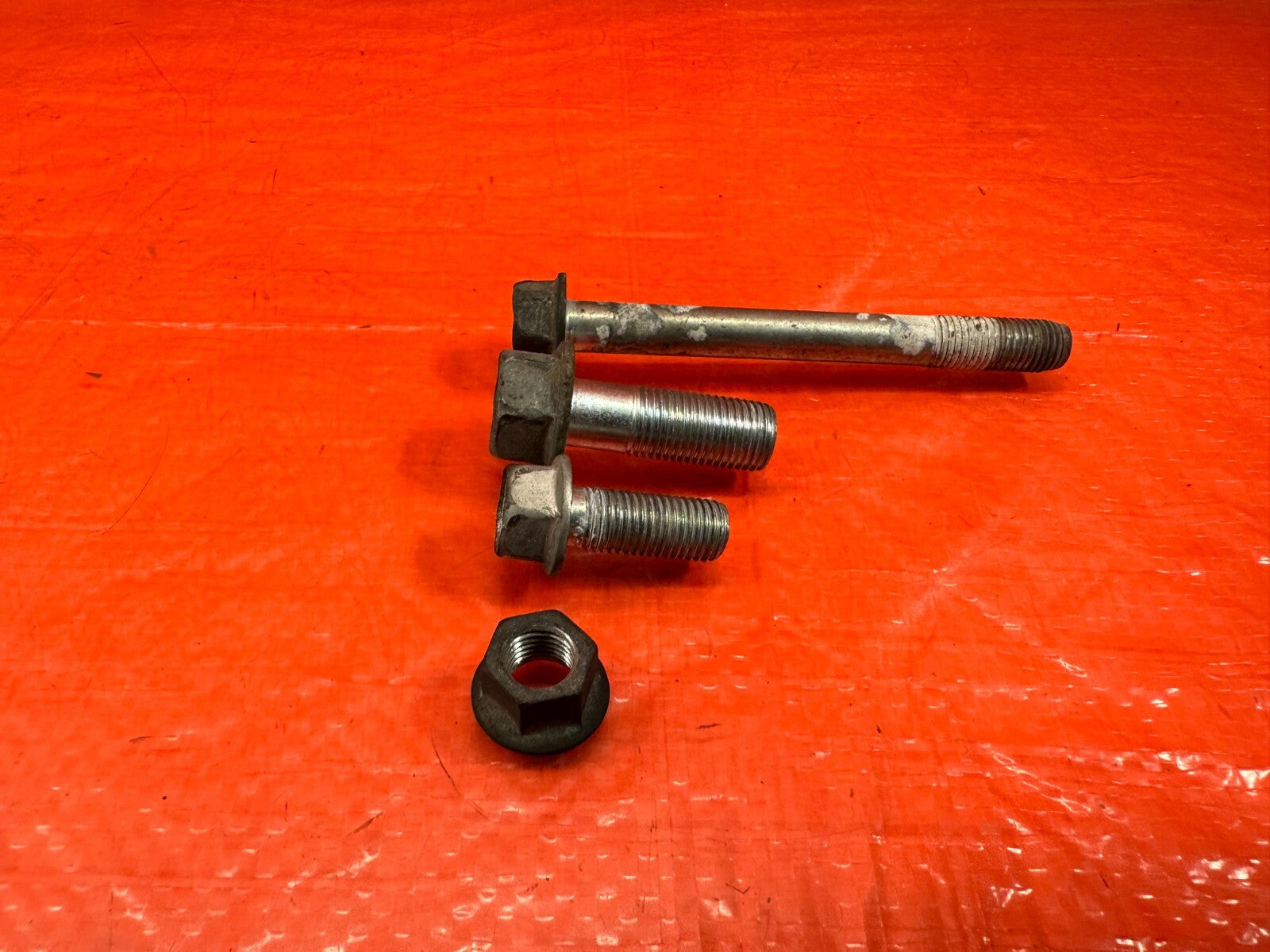 09 12 LANCER EVOLUTION X EVO 10 4B11T REAR MOTOR MOUNT BOLTS HARDWARE   OEM #2145