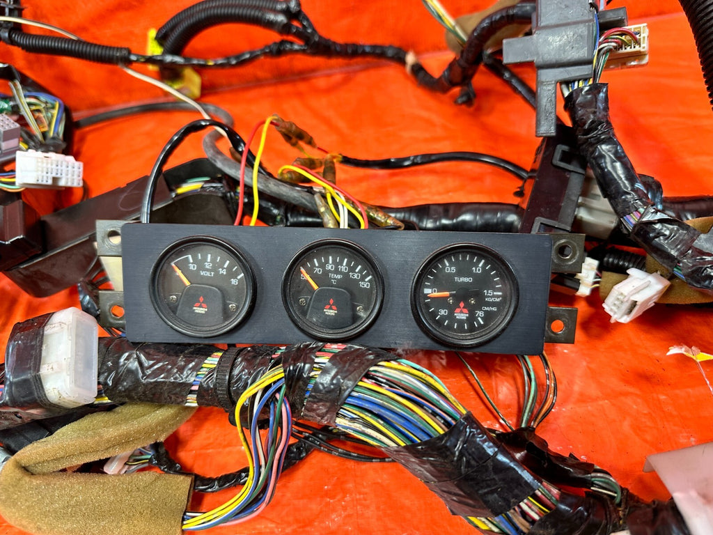 2006 06 LANCER EVOLUTION IX EVO 9 MR VOLT TEMP TURBO MR GAUGES W/ ALL WIRING OEM5