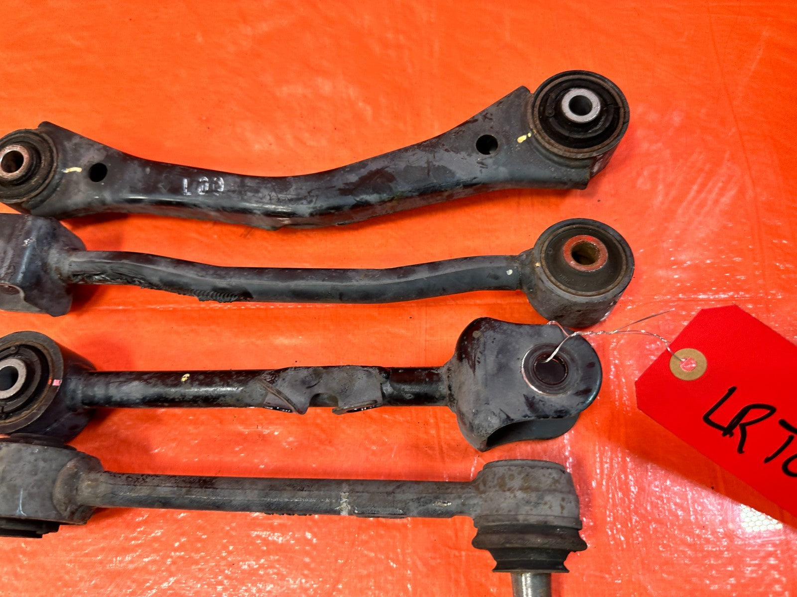 13 16 HYUNDAI GENESIS COUPE   LEFT REAR CONTROL ARMS UPPER LOWER ALL 4 OEM 3025