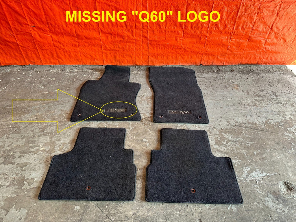 17 20 INFINITI Q60   FLOOR MAT SET   BLACK COLOR   LEFT RIGHT FRONT REAR OEM 2000