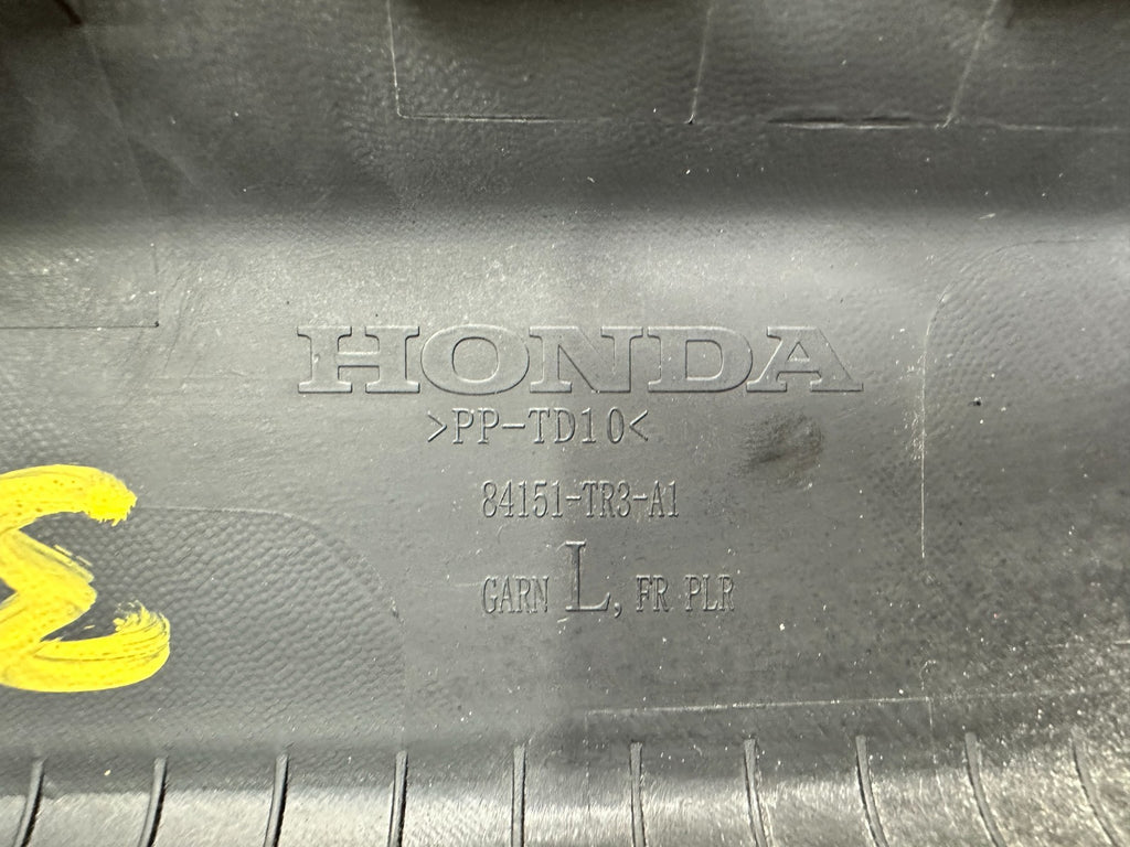13 15 HONDA CIVIC SI 4D 2.4L LEFT DRIVER A PILLAR TRIM W/ TWEETER SPEAKER OEM 339