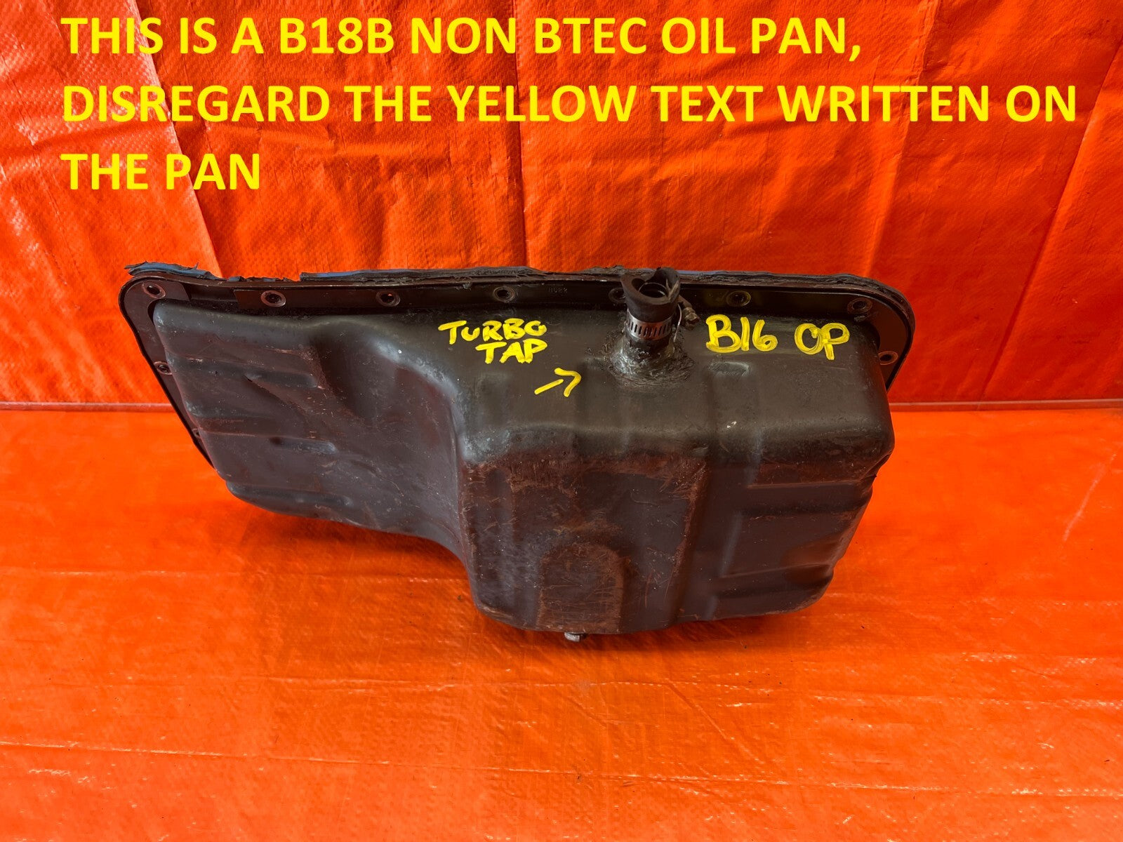 92 01 ACURA INTEGRA   NON VTEC   B18B B18A    TURBO TAPPED OIL PAN ASSEMBLY OEM0