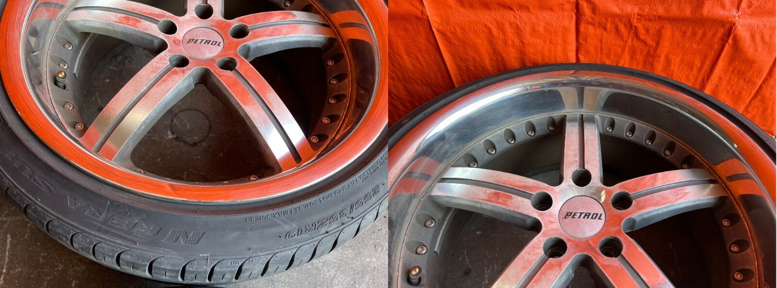 PETROL BRAND WHEELS   THROTTLE MODEL   5x114.3   19x8 +20 F   19x9.5 +40 R   #646
