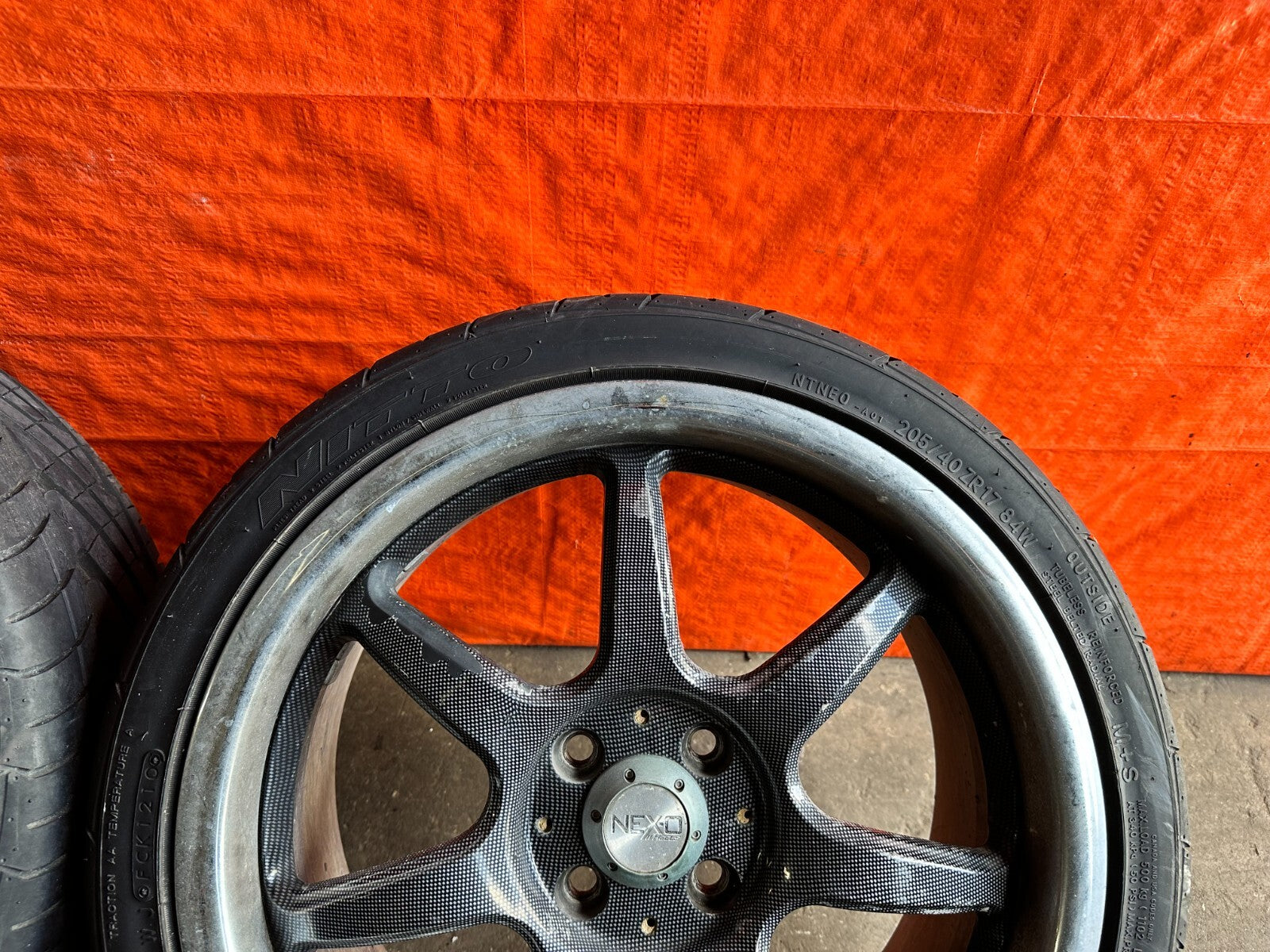 88 91 HONDA CRX   4x100   17x7   NEX O NEX 0 RACING WHEELS W/ NITTO TIRES   2772