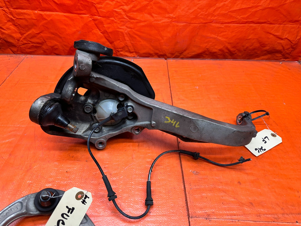 03-08 NISSAN 350Z LEFT FRONT SPINDLE KNUCKLE HUB WITH CONTROL ARMS OEM #34612