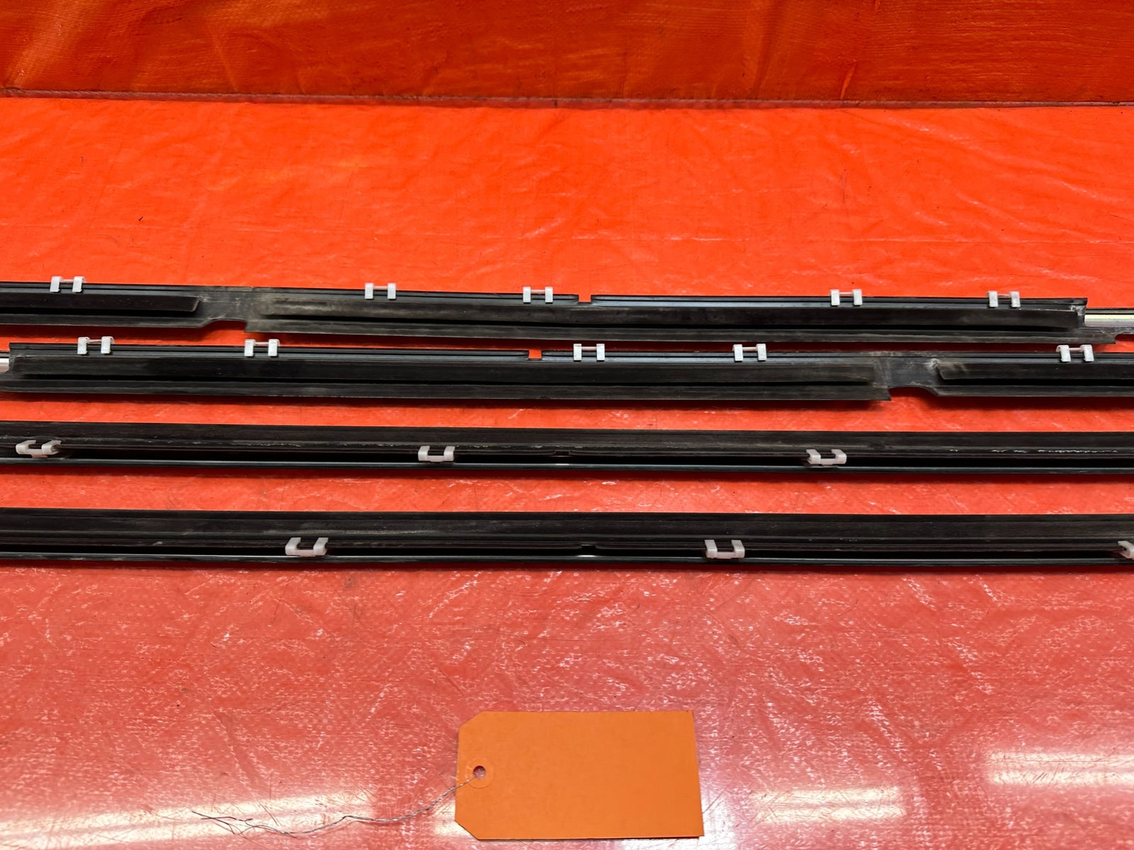 08 15 LANCER EVOLUTION X EVO 10 LEFT RIGHT FRONT REAR CHROME DOOR GLASS TRIM 21416