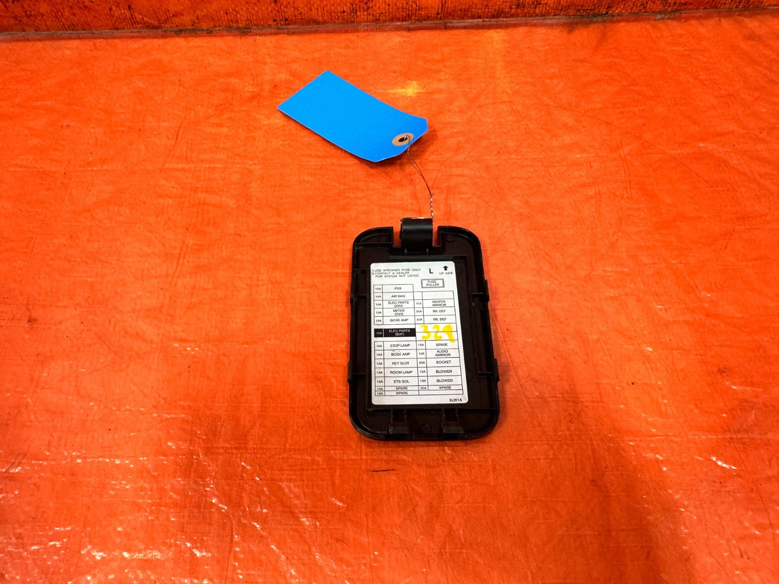 08 15 INFINITI G37 Q60 INTERIOR FUSE BOX COVER PANEL LID DIAGRAM OEM #3291
