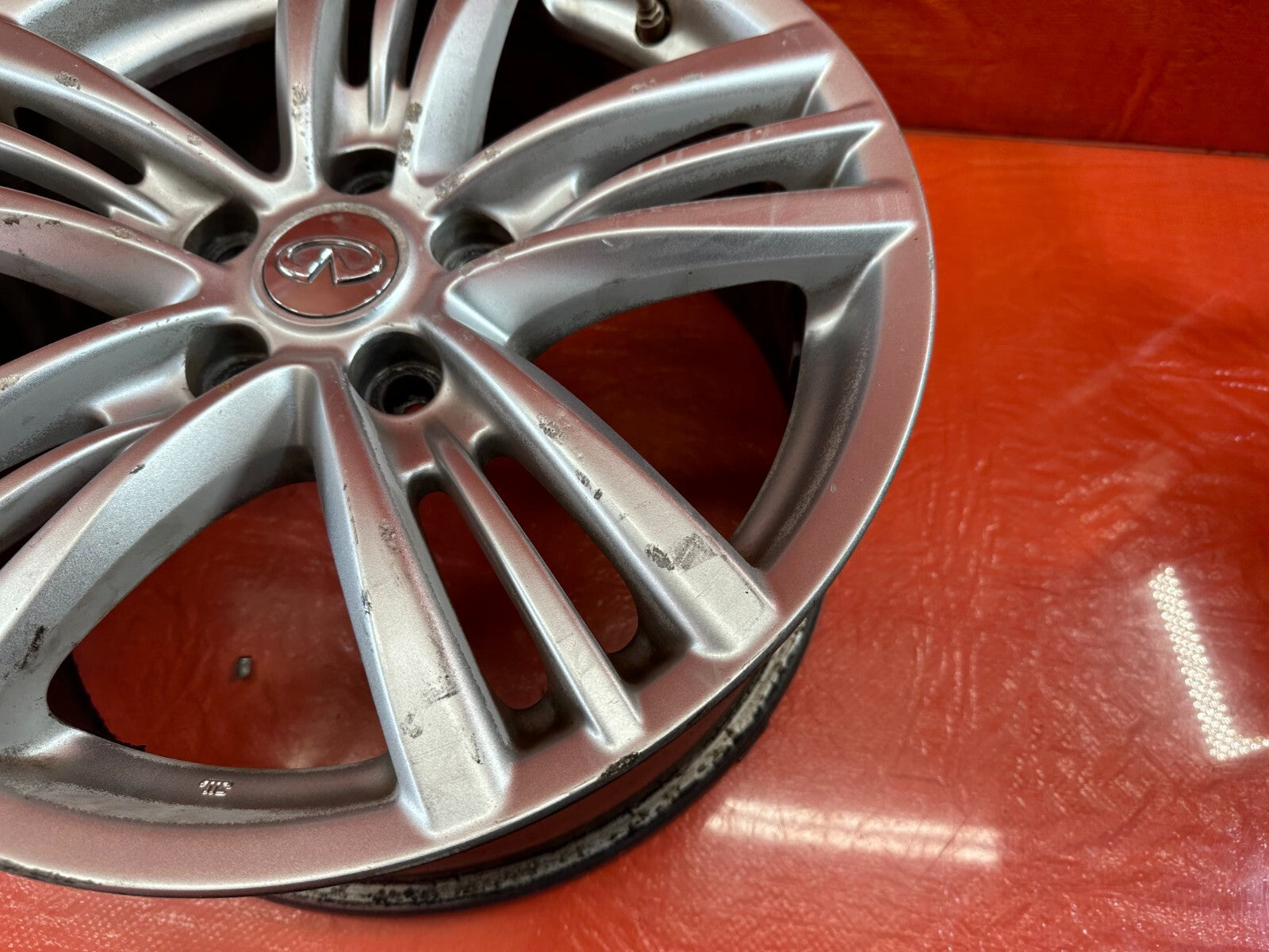 09 13 INFINITI G37 SEDAN   FACTORY WHEEL RIM   5 SPOKE   17x7.5   +45 OEM #238 24