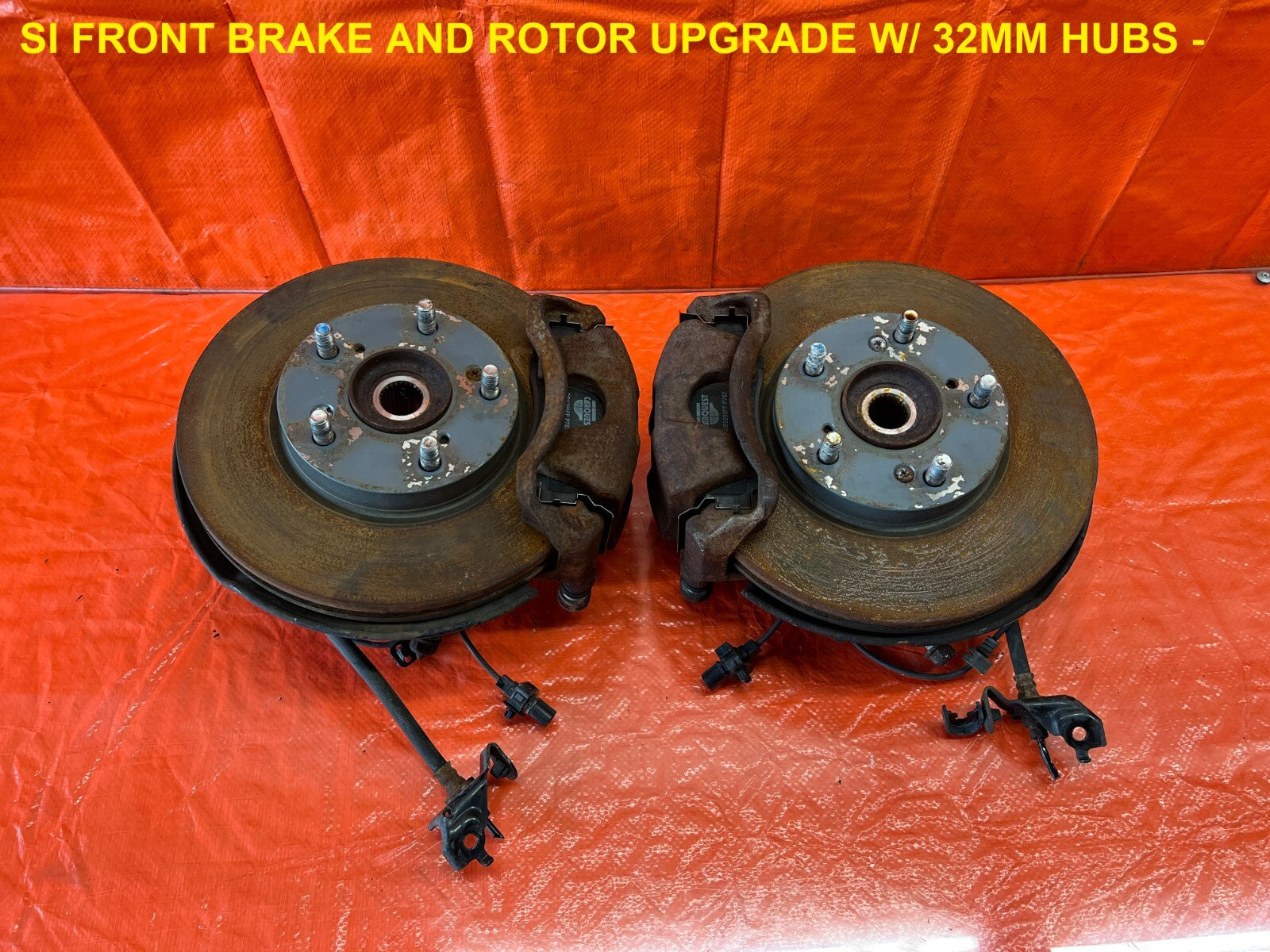 06 11 HONDA CIVIC   CSX FRONT SPINDLE CONVERSION   32MM HUBS W/ SI CALIPERS OEM0