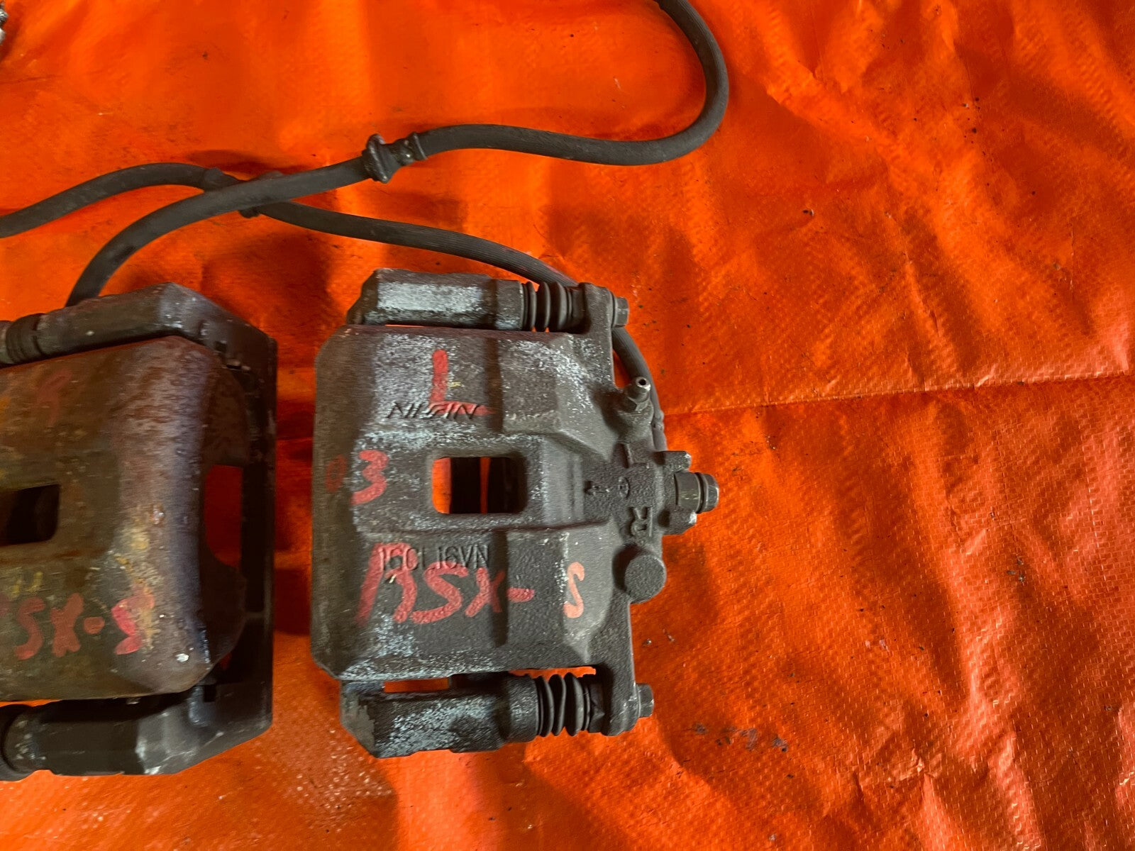 02 06 ACURA RSX TYPE S   FRONT BRAKE CALIPER SET CALIPERS LEFT AND RIGHT OEM #394