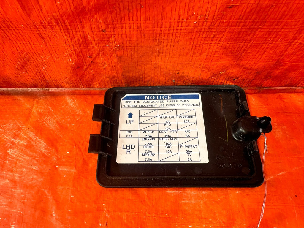 02 10 LEXUS SC430   FUSE BOX DIAGRAM   OEM FACTORY #2884