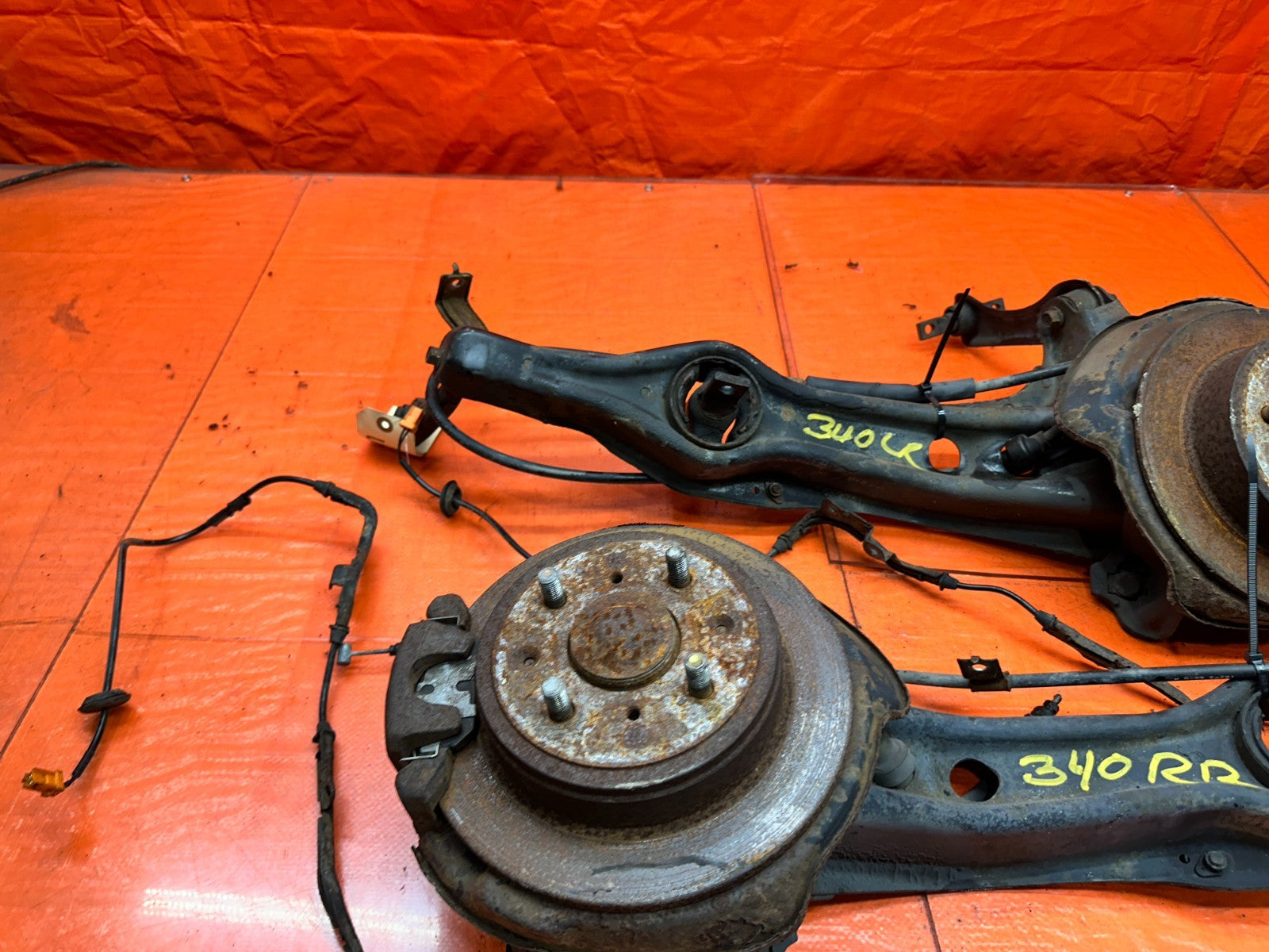 94-01 ACURA INTEGRA REAR DISC BRAKE CONVERSION TRAILING ARMS CALIPERS OEM #34010
