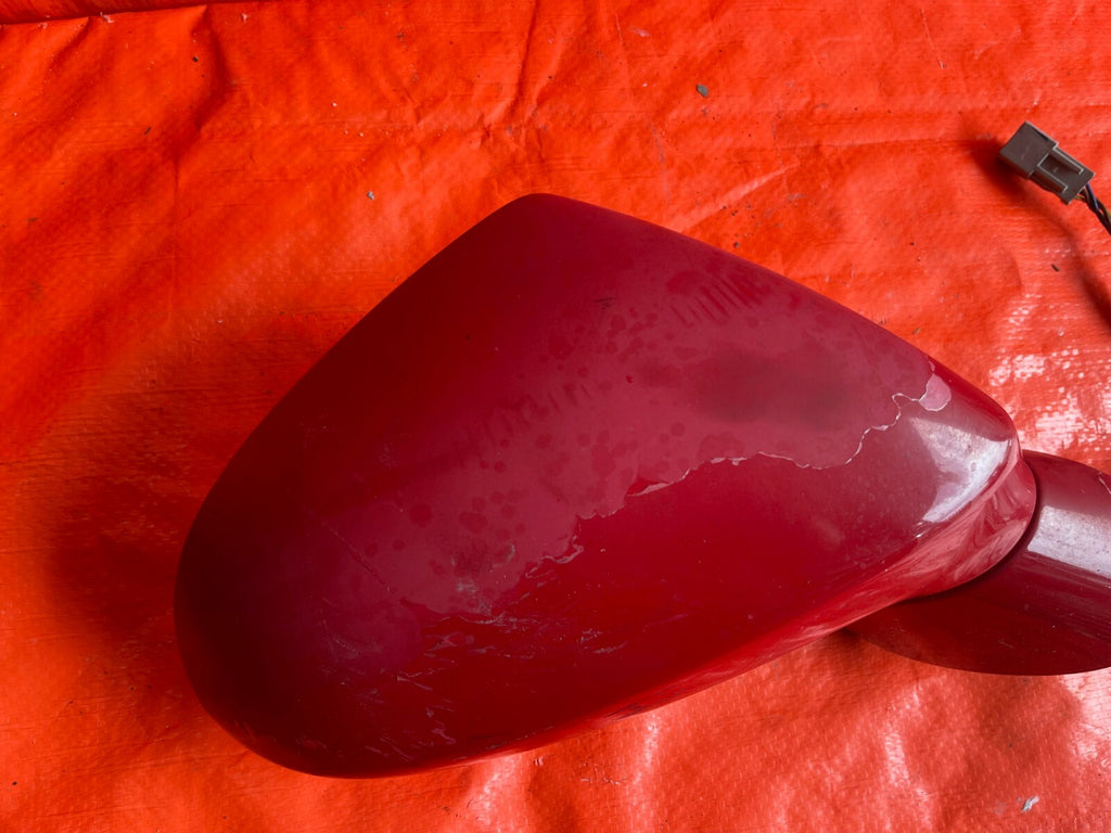 00 09 HONDA S2000   PASSENGER RIGHT SIDE VIEW MIRROR   RED FADED   3 PIN   OEM 4