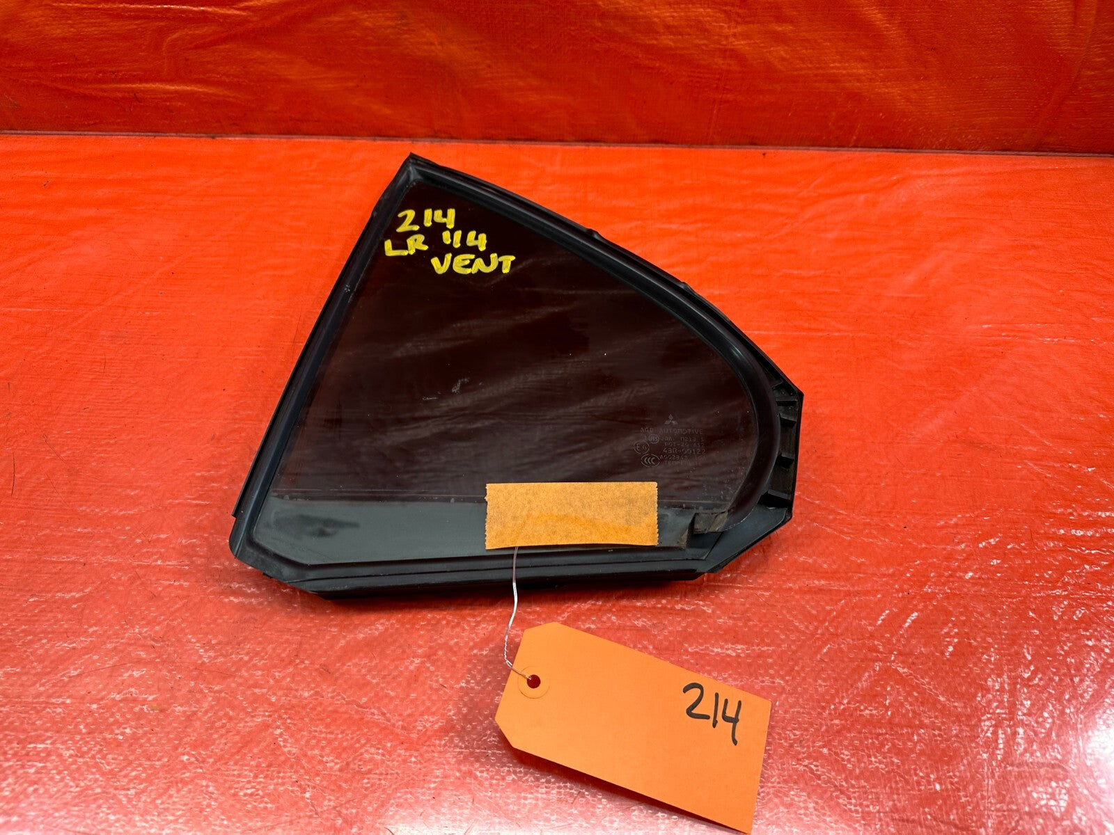 08 15 LANCER EVOLUTION X EVO 10   DRIVER LEFT REAR 1/4 QUARTER GLASS WINDOW #2140