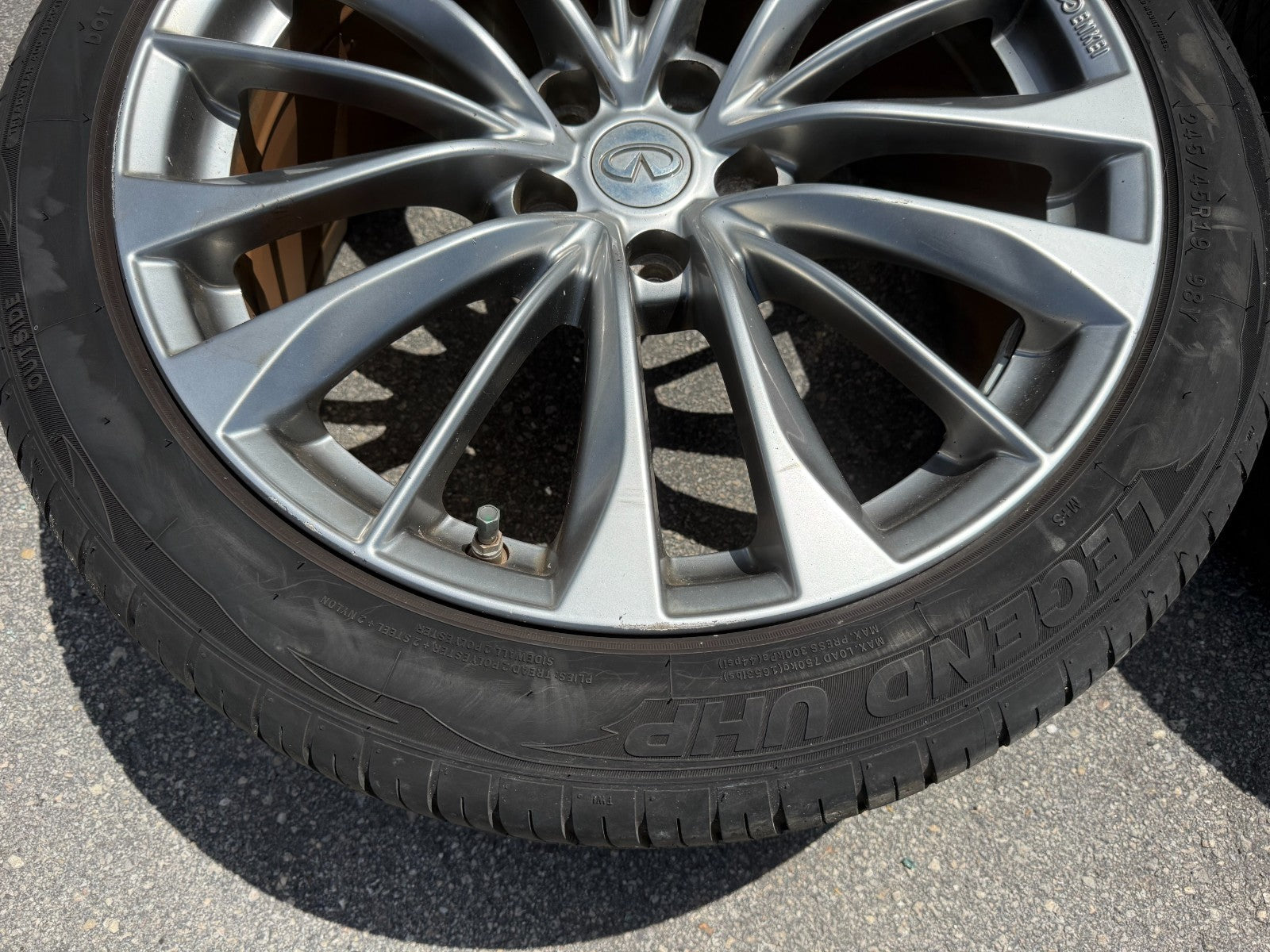 08 15 INFINITI G37 & Q60 SPORT MODEL 19 INCH 15 SPOKE ENKEI WHEELS RIMS OEM 3286