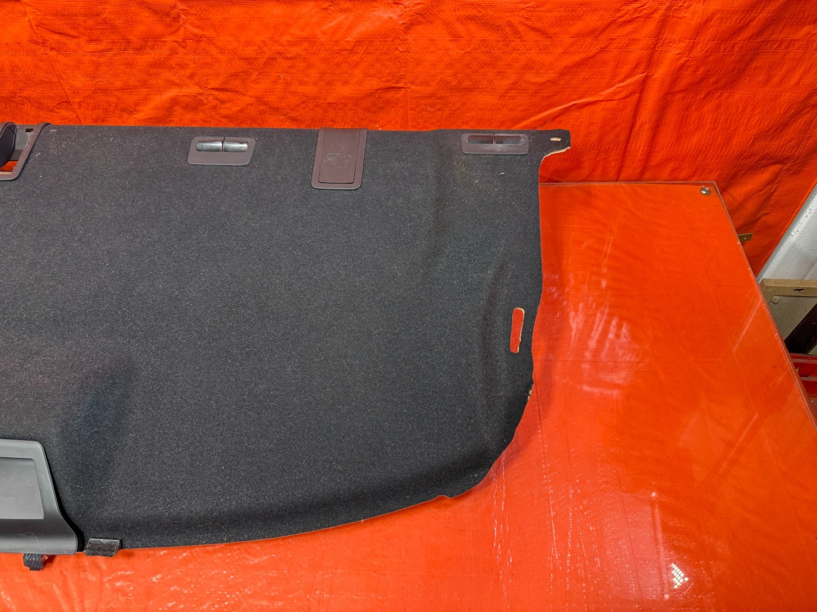 14 24 INFINITI Q50   BLACK REAR SPEAKER COVER TRAY LINER TRIM   OEM #18Q2