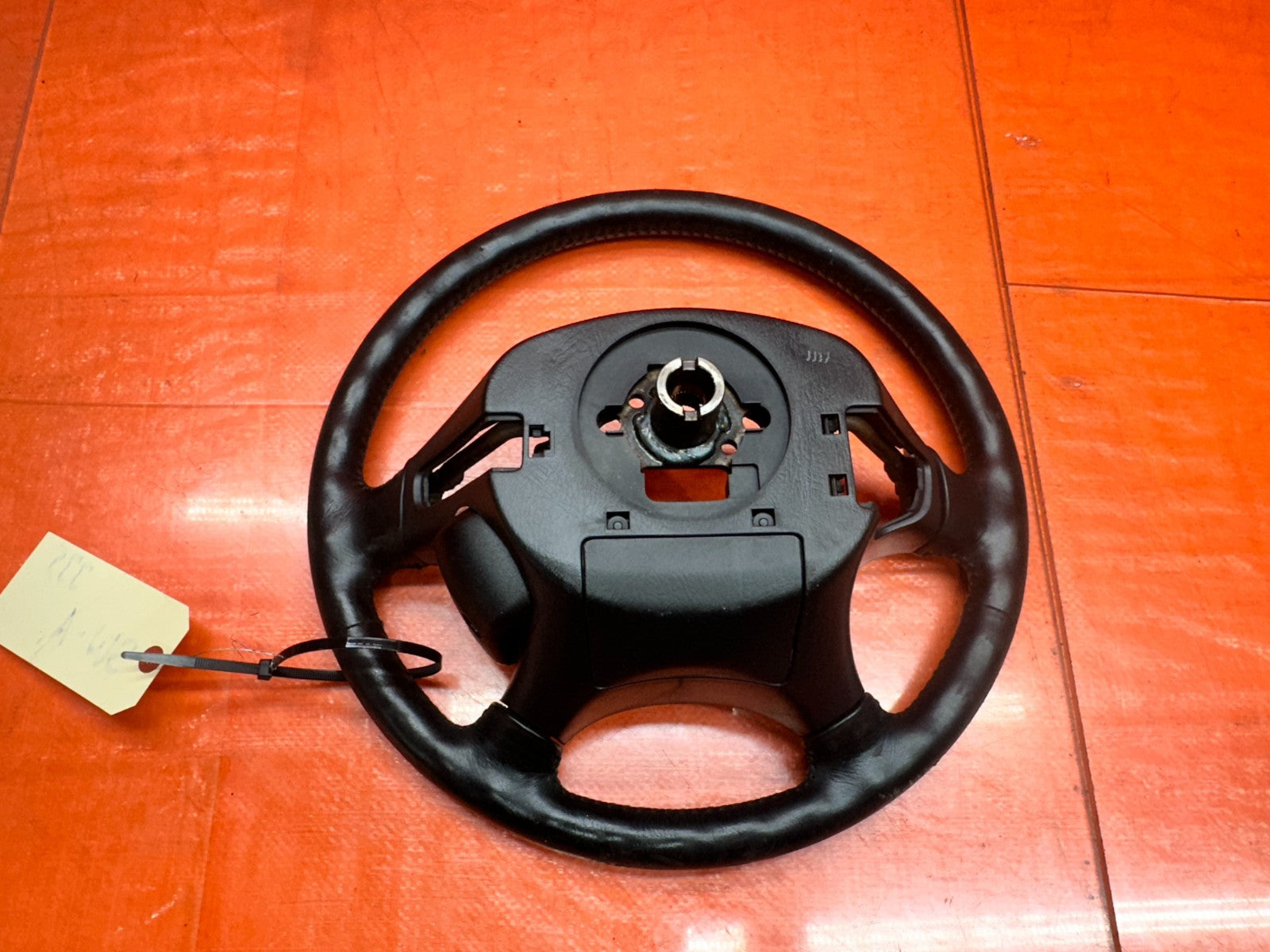 97 01 HONDA PRELUDE 2.2L BLACK LEATHER STEERING WHEEL BARE WHEEL CORE OEM #33510
