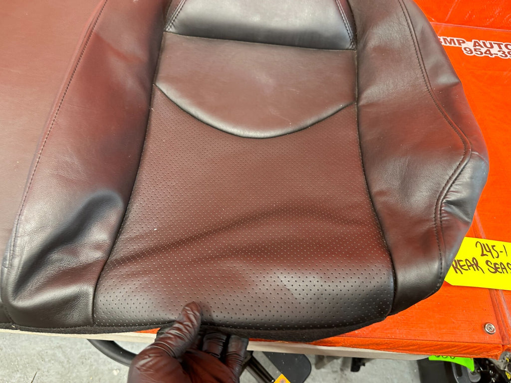 08 09 INFINITI G37 COUPE SPORT REAR UPPER SEAT BLACK LEATHER COVER SKIN OEM 2458