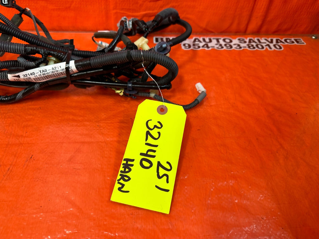 08 12 HONDA ACCORD SEDAN   PASSENGER RIGHT INTERIOR WIRE HARNESS WIRING LOOM 2511