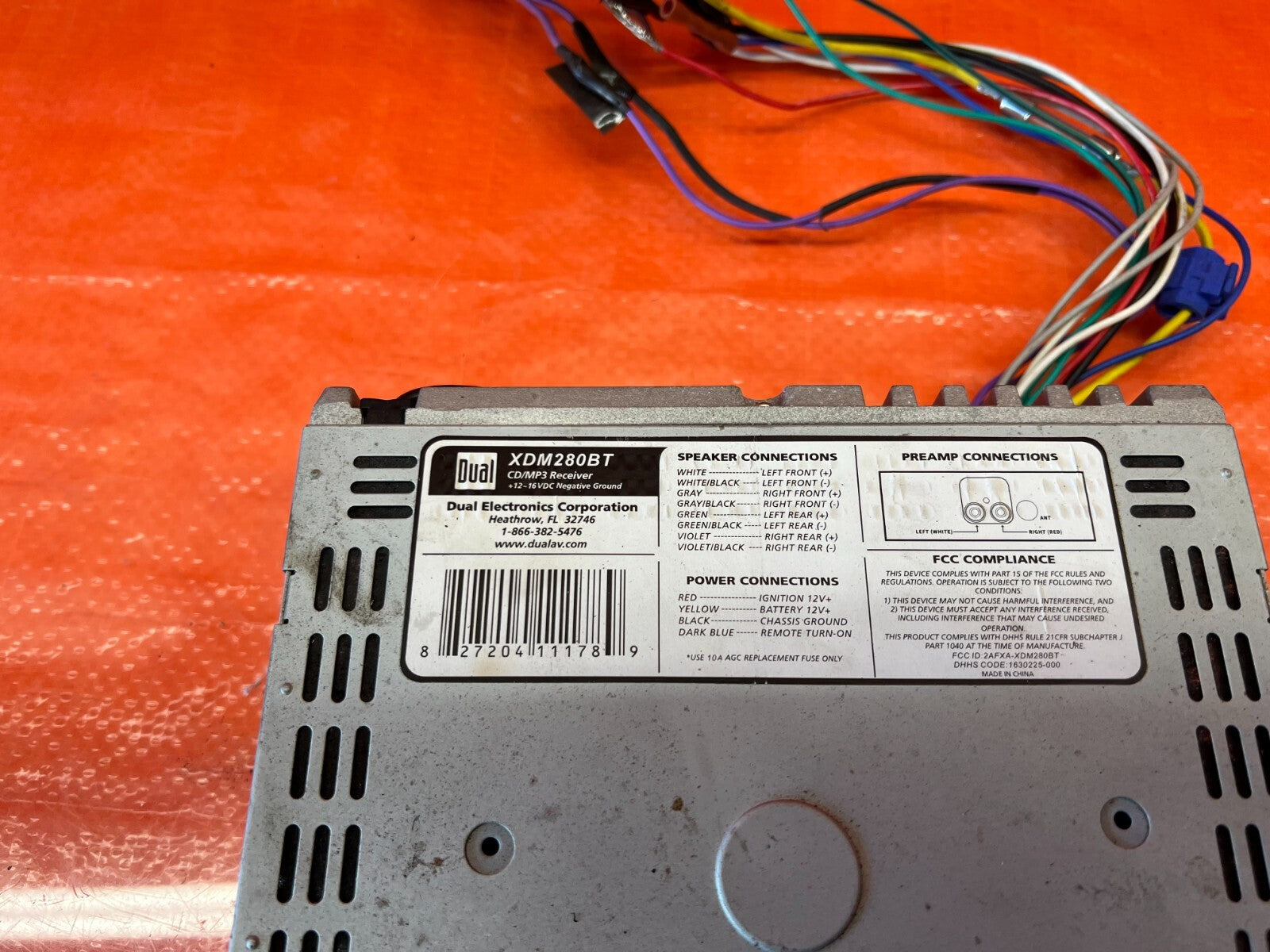 DUAL BRAND   XDM280BT MODEL   AM FM RADIO STEREO   USED   REMOVED FROM CIVIC9