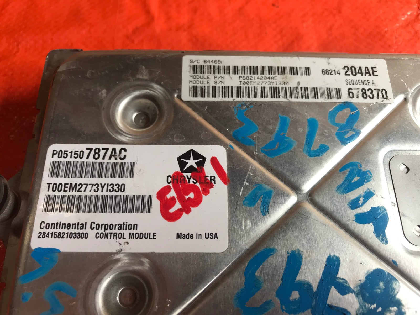 OEM 2014 14 DODGE CHARGER ENGINE COMPUTER ECU ECM EBX   PART # P68214204AE1