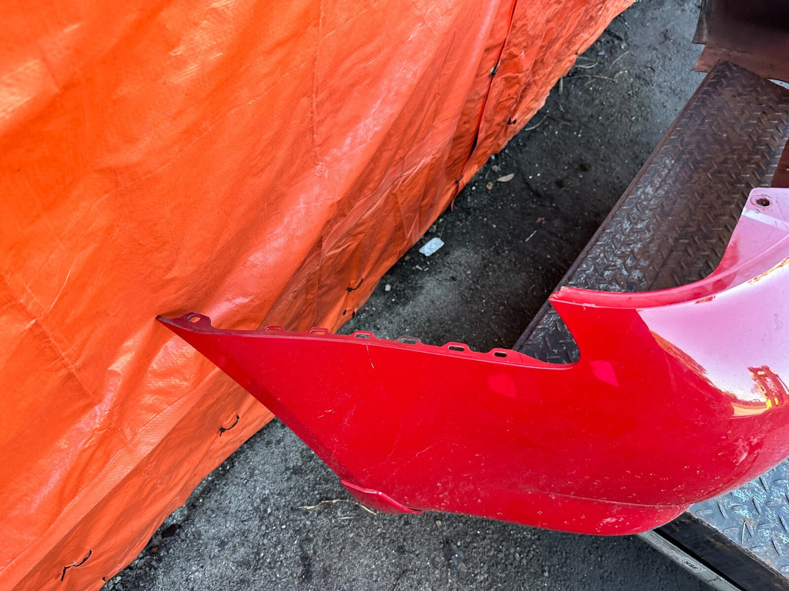 09 15 INFINITI G37 CONVERTIBLE   REAR BUMPER COVER   RED COLOR   OEM #27812