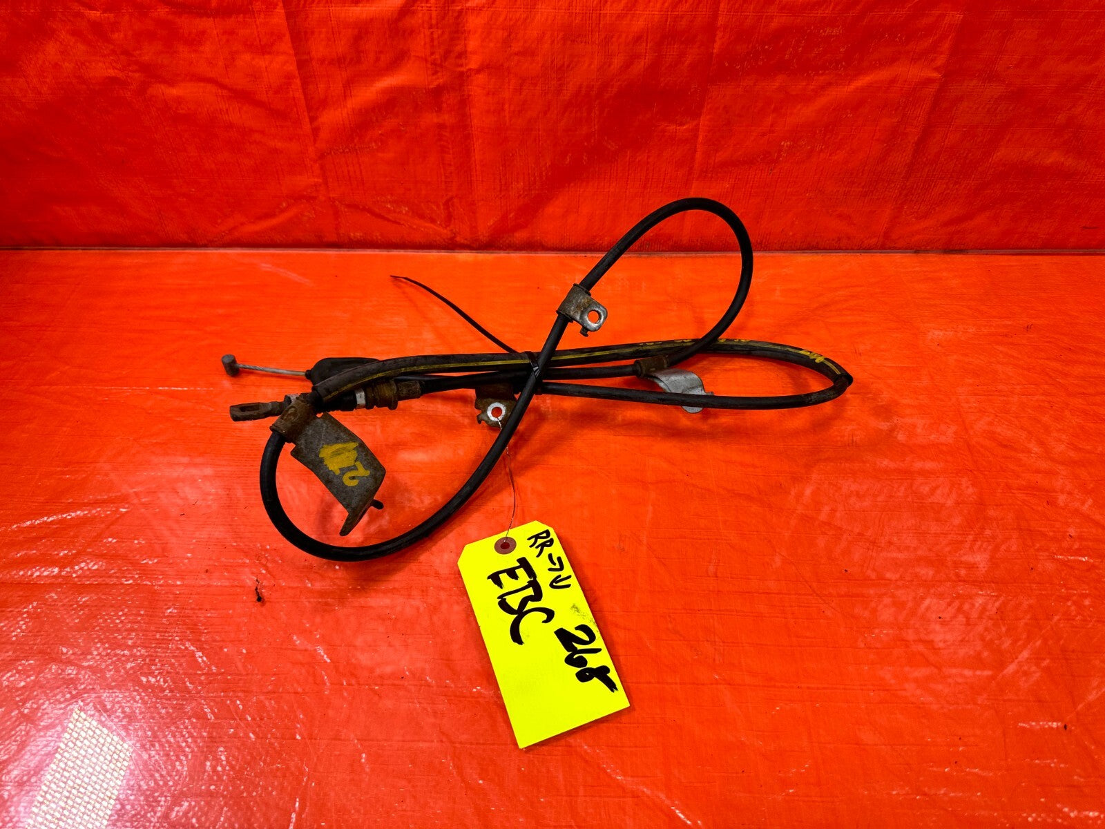 12 15 HONDA CIVIC SI 2D COUPE PASSENGER RIGHT REAR EMERGENCY BRAKE CABLE OEM 2680
