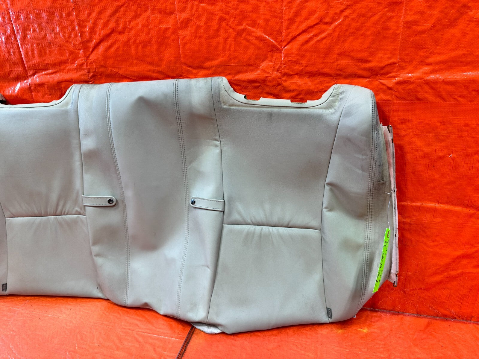 02 04 LEXUS SC430   REAR UPPER SEAT COVER SKIN LEATHER WRAP   ECRU   OEM #2616